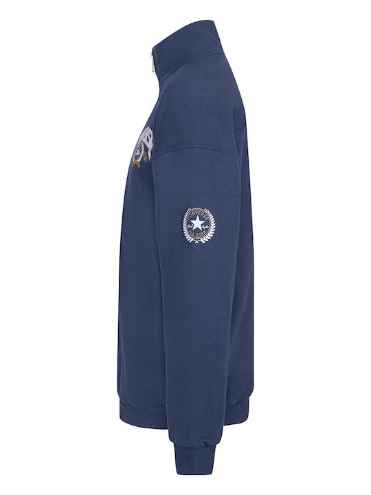 Kinder-Sweatshirt Strickjacke Marineblau