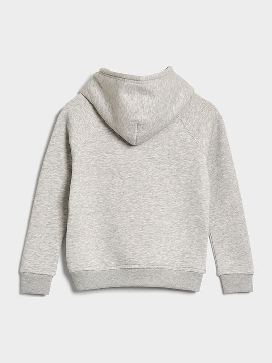 Kinder-Sweatshirt mit Kapuze und Taschen LightGray Shield