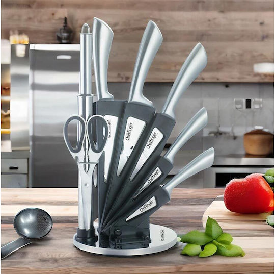 Cheffinger Knife Set with Block from Stainless Steel 8pcs