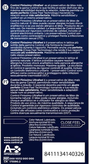 Control Feel Make Feel Προφυλακτικά 10τμχ 52mm Λεπτά για Φυσική Αίσθηση Natural