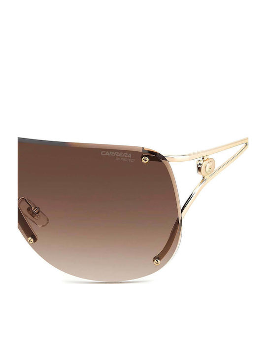 Carrera Women’s Sunglasses with Gold Metallic Frame and Grey Gradient Lens 3006/S 06J/HA