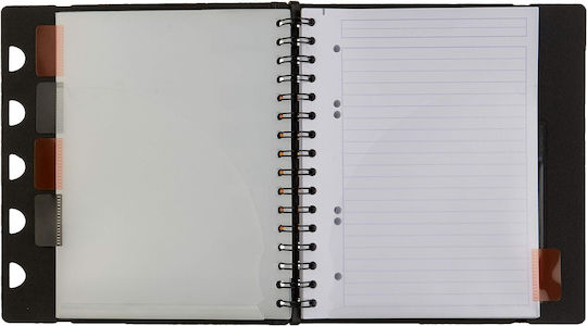 Rhodia Σημειωματάριο A5 80 Φύλλων με Λευκές Σελίδες Μαύρο
