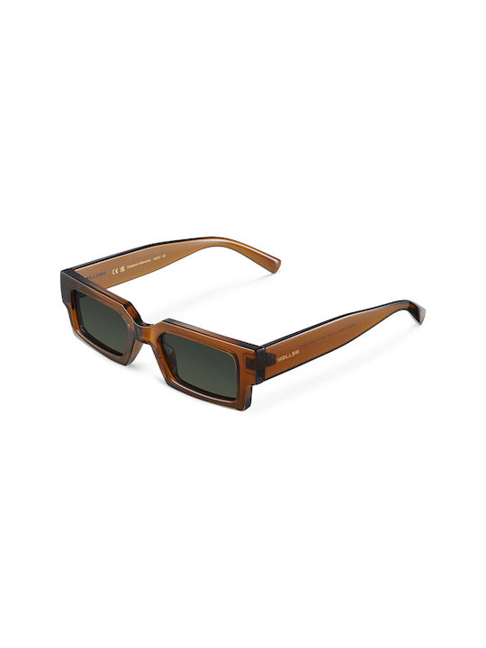 Meller Sunglasses with Brown Plastic Frame and Green Lens AR-MUSTARDOLI