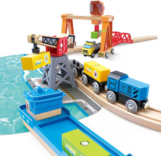 Hape Set with Train made of Wood for 3+ years+ Years