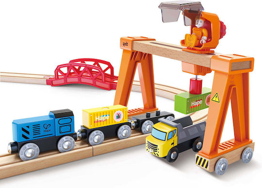Hape Set with Train made of Wood for 3+ years+ Years