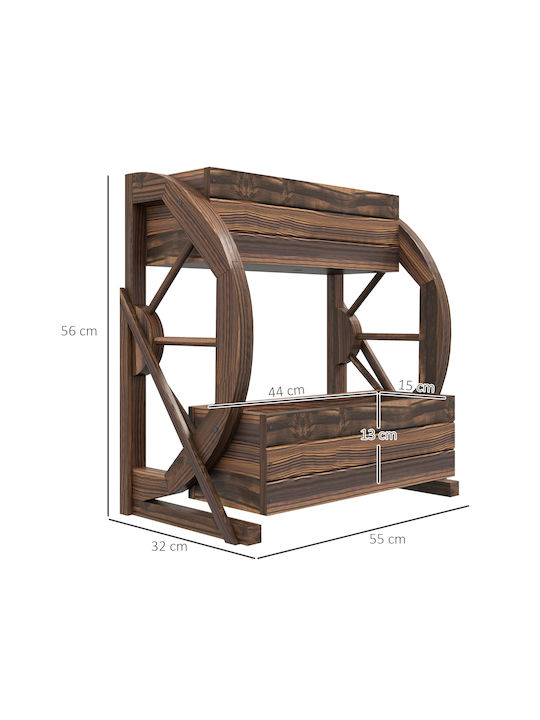 Outsunny Wooden Planter Box 55x32x56cm