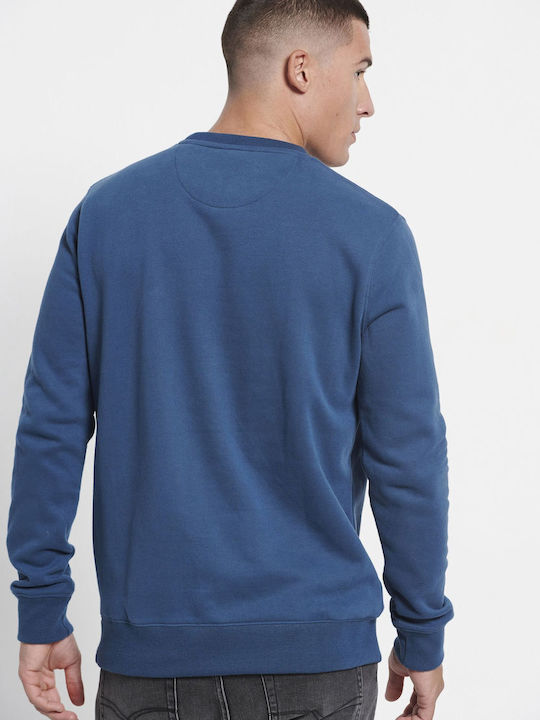 Funky Buddha Herren Sweatshirt mit Kapuze Ocean Blue