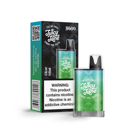 JuicyJane Țigară Electronică De Unică Folosință 600 Inhalări Mint 2ml 20mg Verde
