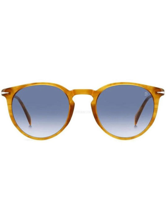 David Beckham Unisex Sunglasses with Yellow Plastic Frame and Blue Gradient Lens DB 1139/S DUA/08
