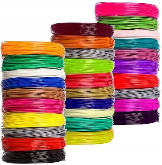Filamente PLA Pentru Imprimante 3D 1.75mm Multicolore 90 Bucăți Refill