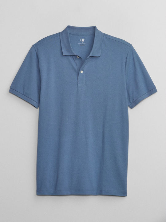 GAP Men's Short Sleeve Blouse Polo bainbridge blue