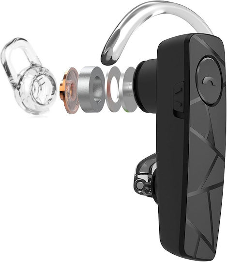 Tellur Vox 60 In-ear Bluetooth Handsfree Ακουστικό Μαύρο