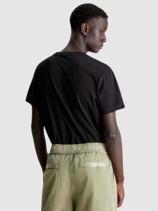 Calvin Klein Badge T-shirt Bărbătesc cu Mânecă Scurtă BLACK