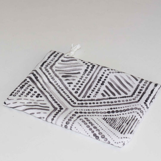 Decocraft Săculeț Geometric Din Țesătură Pentru Cadou Gri 14x18cm 12 Bucăți