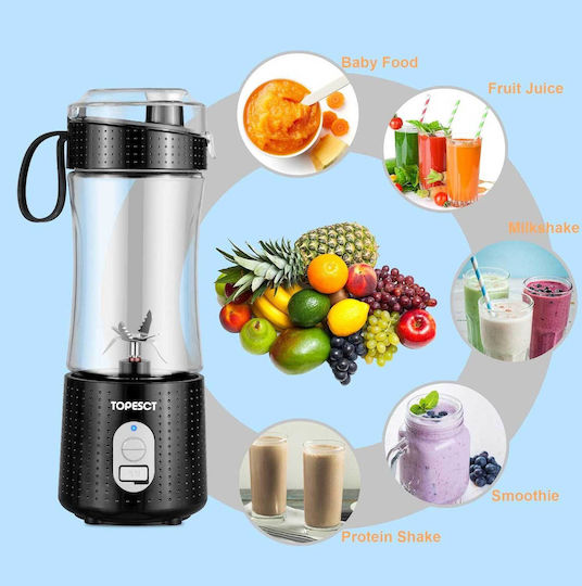 TopEsct A1-01 Blender with Plastic Jug 380 ml Black