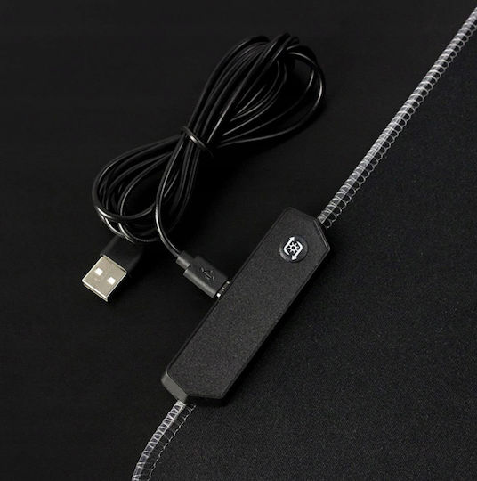 Verk Group Гейминг Мишка Пад XXL (800мм) с RGB Осветление чрез USB Черен