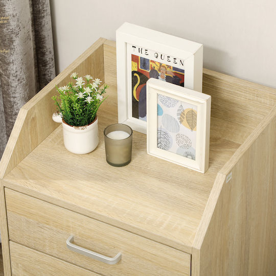 Schublade Büro mit Rädern Φυσικό Ξύλο 40x36x65cm