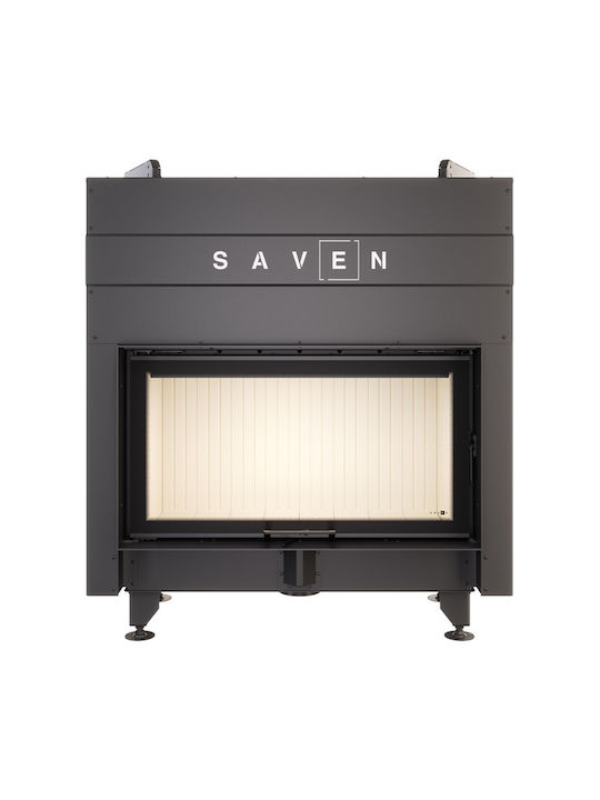Saven Ενεργειακό Τζάκι Ξύλου 19kW Ίσιο με Συρόμενες Πόρτες Κλειστού Δοχείου