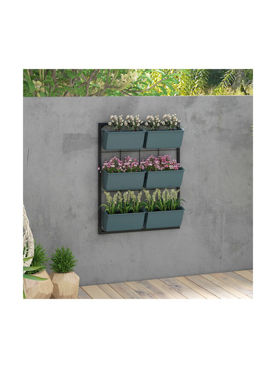 Outsunny Pot Plastic Dark Green 52x14x66cm.