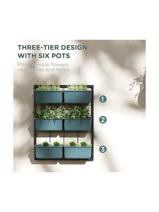 Outsunny Pot Plastic Dark Green 52x14x66cm.