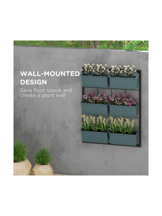 Outsunny Pot Plastic Dark Green 52x14x66cm.