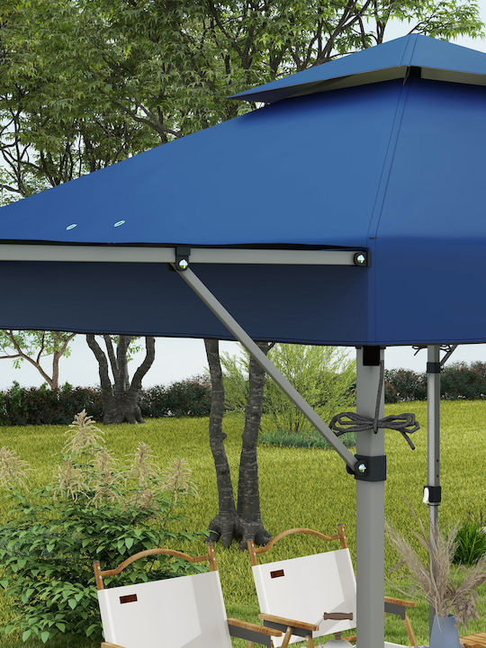 Outsunny Garten Freistehend Gazebo Blau 5x3cm