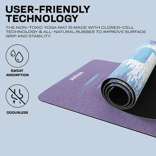 RDX Covor de exerciții fizice Yoga Albastru (183x61x0.6cm)