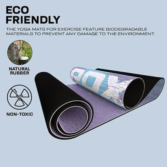 RDX Covor de exerciții fizice Yoga Albastru (183x61x0.6cm)