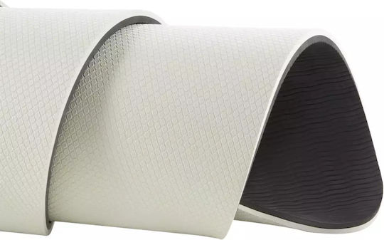 4FIZJO Στρώμα Γυμναστικής Yoga Άσπρο - Μαύρο (180x60x0.6cm)