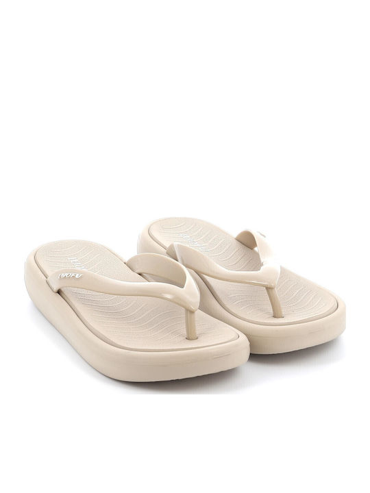 Frauen Flip Flops in Beige Farbe