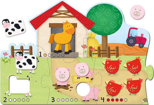 Puzzle pentru Copii cu Îmbinări Farm pentru 2+ ani+ Ani 6buc Galt Toys