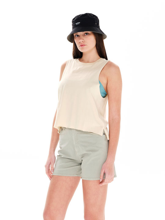 Women's Athletic Blouse Sleeveless Beige