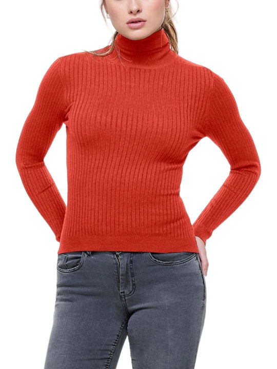 Only Women's Long Sleeve Sweater Turtleneck Tigerlily