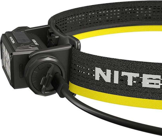NiteCore Rechargeable Headlamp LED IP68 Dual Function with Maximum Brightness 2000lm Hc65 Black