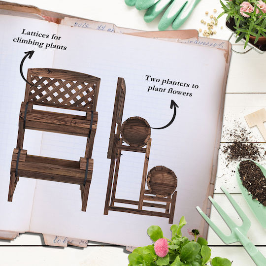Outsunny Pflanzgefäß für den Außenbereich Blumenkasten Hölzernes Brown Outsunny Pflanzgefäß für den Außenbereich Blumenkasten Hölzernes Brown