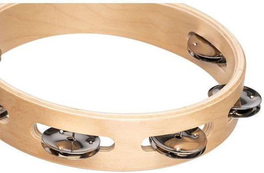 Nino Percussion Brown Wooden Hand Tambourine
