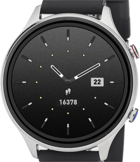 3Guys 3GW5094 44mm Smartwatch με Παλμογράφο (Μαύρο)