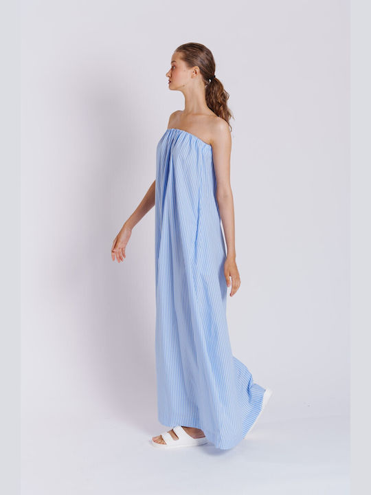 Collectiva Noir Maxi Dress Light Blue