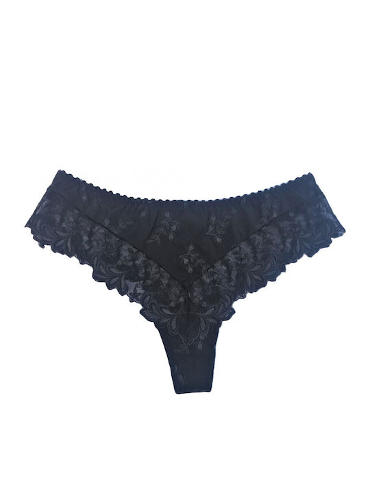 Women's Brazil with Lace Black