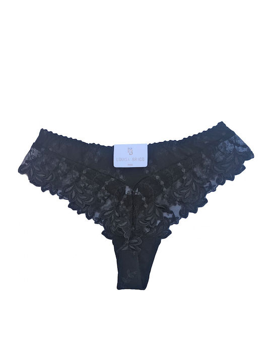 Women's Brazil with Lace Black