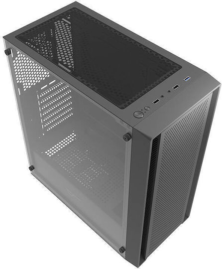 Darkflash DK353 Gaming Middle Tower Carcasă Calculator cu Fereastră Laterală Negru