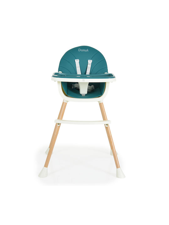 Moni Donut Highchair 2 in 1 & Leatherette Seat Petrol