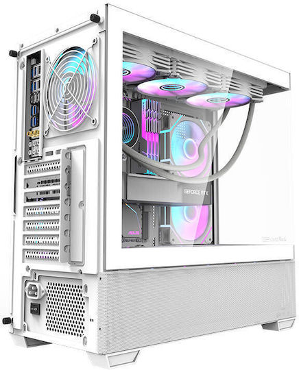 Darkflash DS900 AIR + ARGB Fans Gaming Midi Tower Computer Case with Side Window White