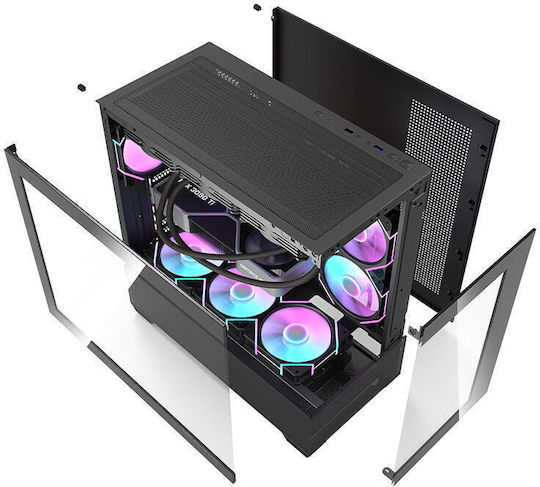 Darkflash DS900 AIR Gaming Midi-Turm Computergehäuse mit Seitenfenster Schwarz