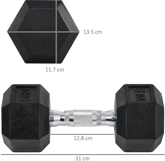 HomCom Sechseck Hantel 1 x 10kg