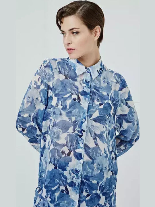 Women's Long Sleeve Shirt Blue