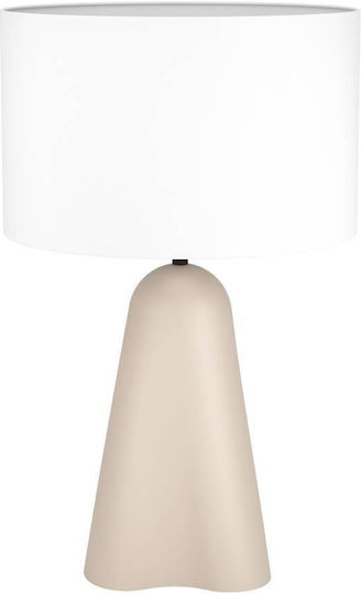 Eglo Ceramică Lampă de masă pentru Soclu E27 cu Abajur Bej și Bază Eglo Ceramică Lampă de masă pentru Soclu E27 cu Abajur Bej și Bază