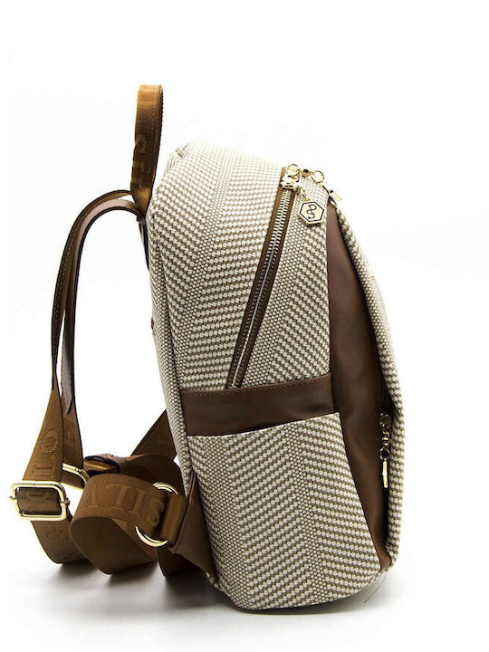 Silver & Polo Women's Bag Backpack Beige