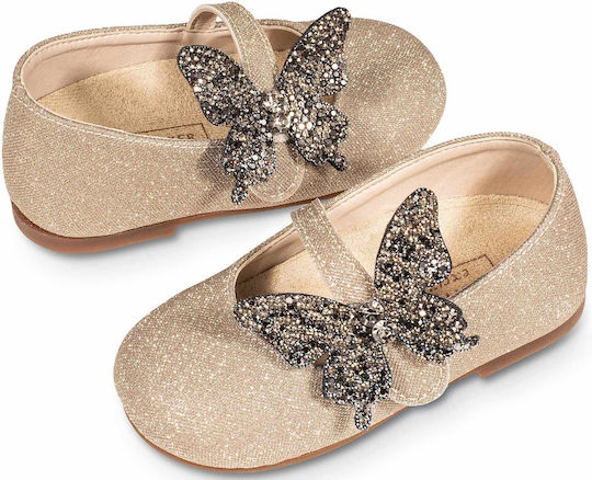Babywalker Βαπτιστικές Δερμάτινες Μπαλαρίνες Platinum