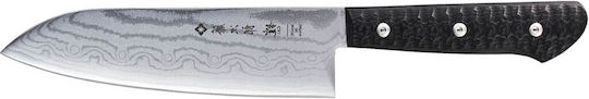 Tojiro Gai Cuțit Santoku din Oțel Damasc 17cm